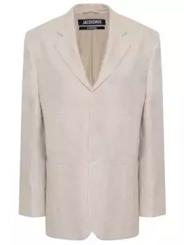 Пиджак из вискозы и льна