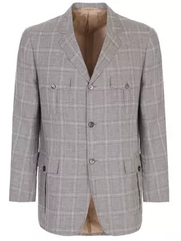 Пиджак изо льна и шерсти CASTANGIA