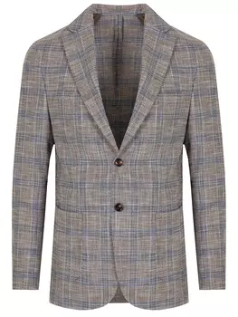Пиджак изо льна и шерсти в клетку TRIMFORTI