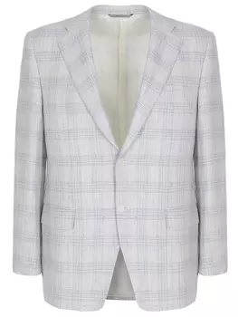 Пиджак льняной в клетку CANALI