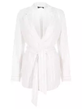 Пиджак льняной в полоску