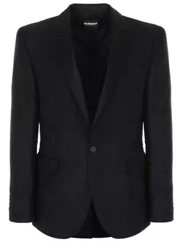 Пиджак однотонный с узором DIRK BIKKEMBERGS