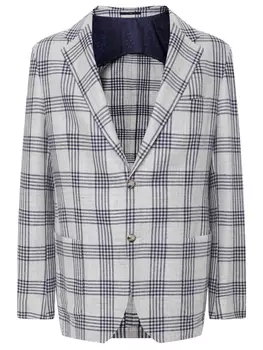 Пиджак Shaped Fit из шерсти и льна EDUARD DRESSLER R