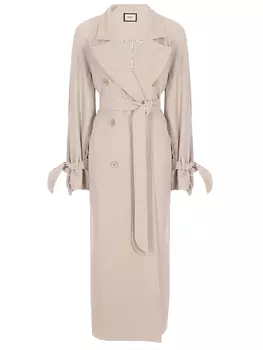 Плащ двубортный из вискозы