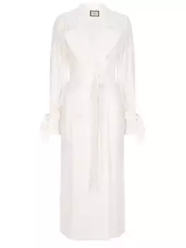 Плащ двубортный из вискозы