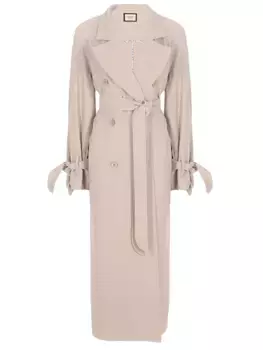 Плащ двубортный из вискозы