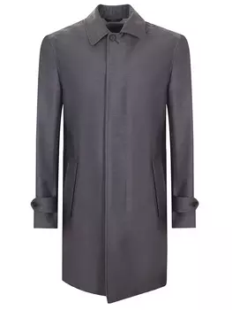 Плащ с кожаными вставками