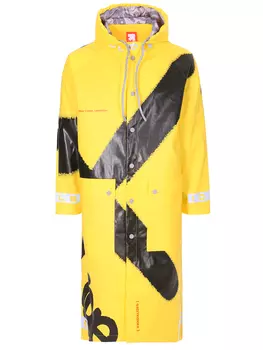 Плащ удлиненный с принтом