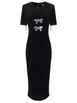 Платье бархатное