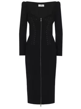 Платье-футляр из вискозы