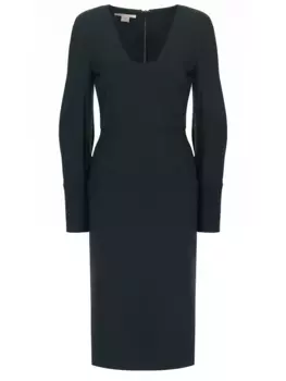 Платье-футляр однотонное