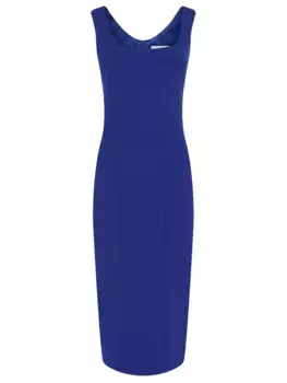 Платье-футляр однотонное