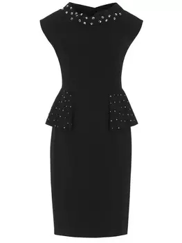 Платье-футляр с баской ALBERTA FERRETTI