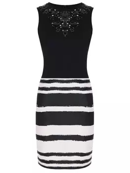 Платье-футляр в полоску ST. JOHN