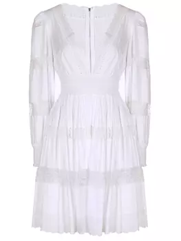 Платье хлопковое с кружевом DOLCE & GABBANA