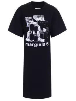 Платье хлопковое с логотипом MM6