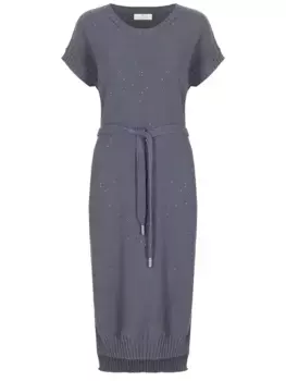 Платье хлопковое с пайетками