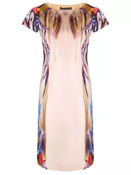 Платье хлопковое с принтом ALBERTA FERRETTI