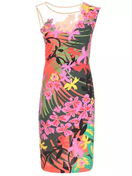 Платье хлопковое с принтом ALBERTA FERRETTI