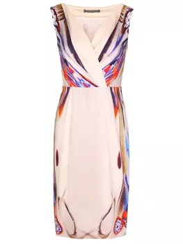 Платье хлопковое с принтом ALBERTA FERRETTI