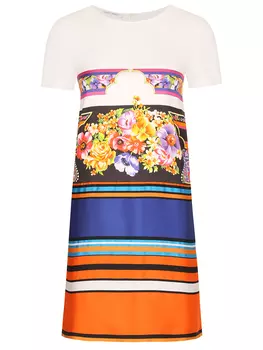 Платье хлопковое с принтом ALBERTA FERRETTI