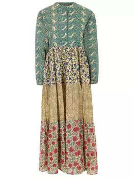 Платье хлопковое с принтом ELLE BLUE