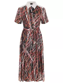 Платье хлопковое с принтом NOLO