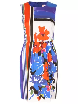 Платье хлопковое с принтом RED VALENTINO