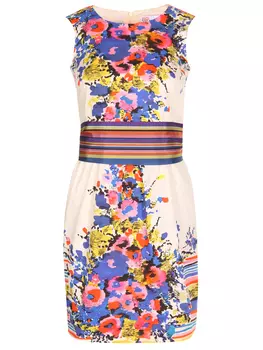 Платье хлопковое с принтом RED VALENTINO