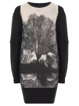 Платье хлопковое с принтом STELLA MCCARTNEY