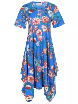 Платье хлопковое с принтом TAK.ORI