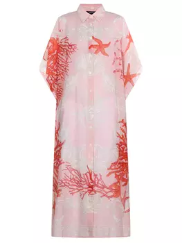 Платье хлопковое с принтом VERSACE