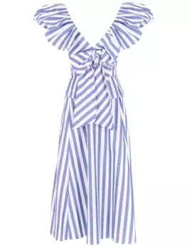 Платье хлопковое в полоску CAROLINA HERRERA