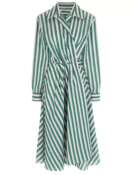 Платье хлопковое в полоску MANTU