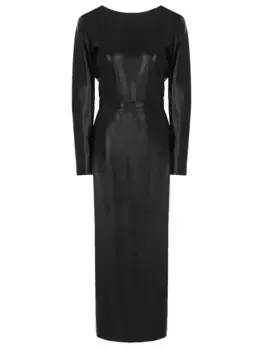 Платье из экокожи