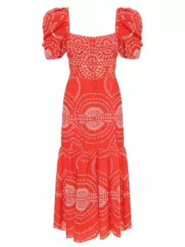 Платье из хлопка и льна