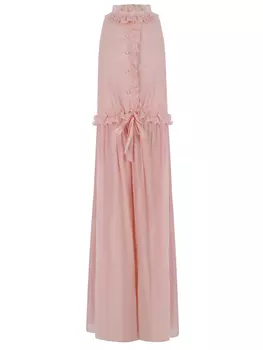 Платье из хлопка и шелка LANVIN