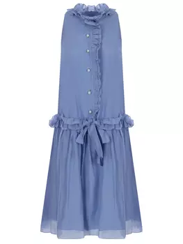 Платье из хлопка и шелка LANVIN