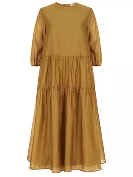 Платье из хлопка и шелка S MAX MARA
