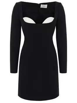 Платье из крепа и экокожи ROZIECORSETS