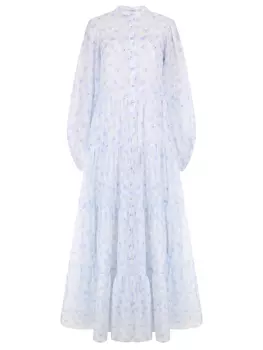 Платье из шелка и хлопка YVON