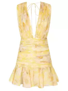 Платье из шелка и льна Veronique