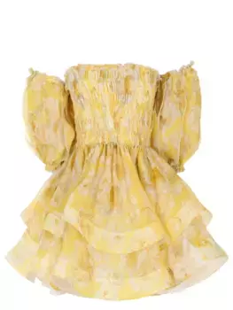 Платье из шелка и льна Amaryllis