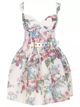 Платье из шелка и льна