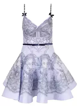 Платье из шелка и льна