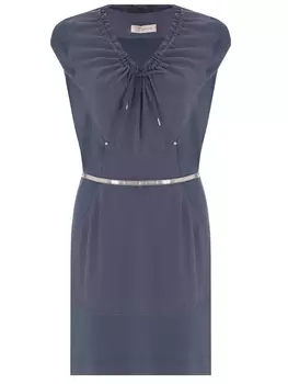 Платье из шелка и вискозы VIA DELLE PERLE