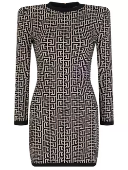 Платье из шерсти и вискозы BALMAIN