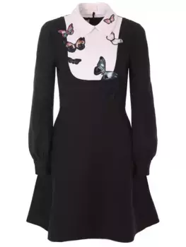 Платье из смеси шерсти и шелка