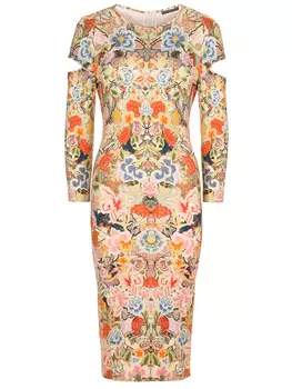 Платье из вискозы ALEXANDER MCQUEEN