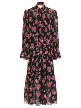 Платье из вискозы с принтом